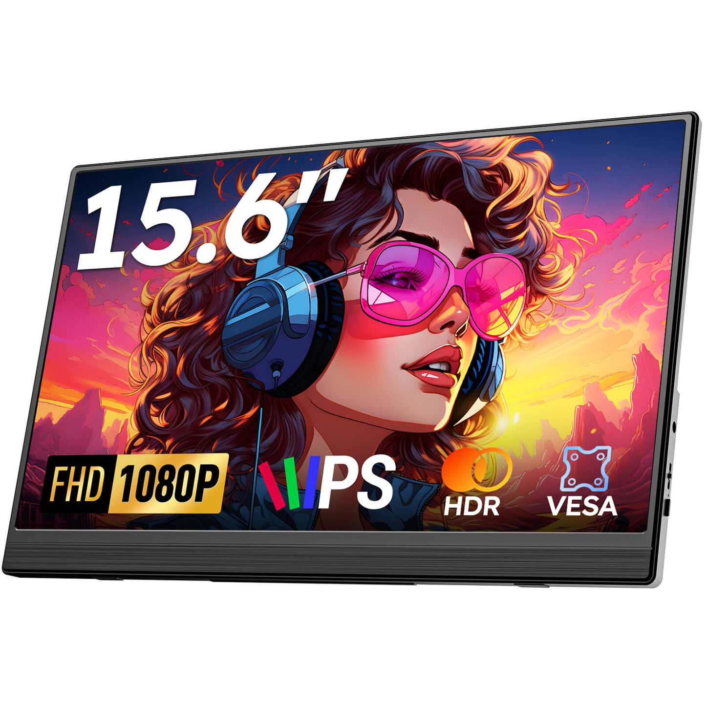 15.6 Zoll FHD Tragbarer Monitor für Laptop 1920x1080P Plug and Play