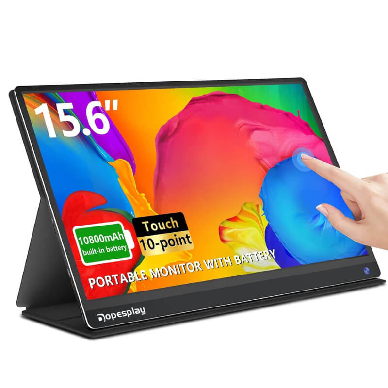 15,6" tragbarer Monitor mit 60HZ 1080P Touchscreen-Batterie für Laptop