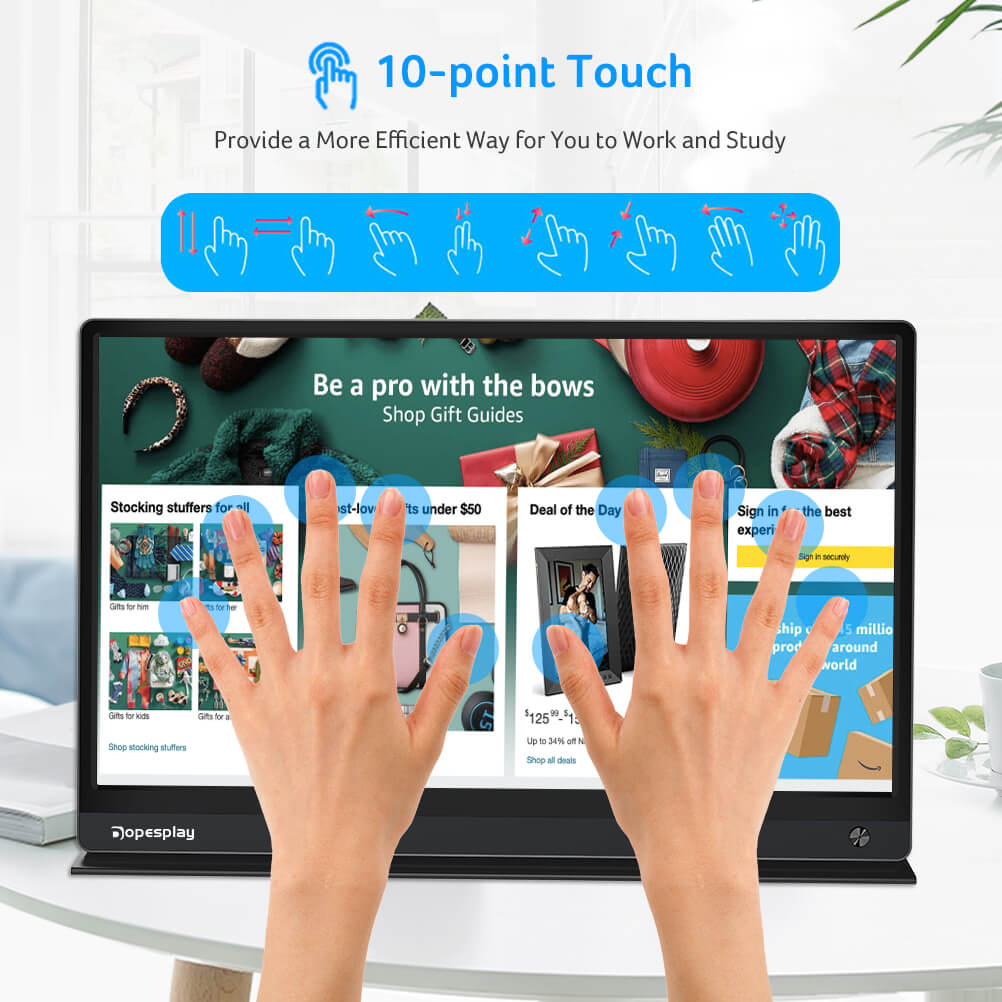 15,6" tragbarer Monitor mit 60HZ 1080P Touchscreen-Batterie für Laptop