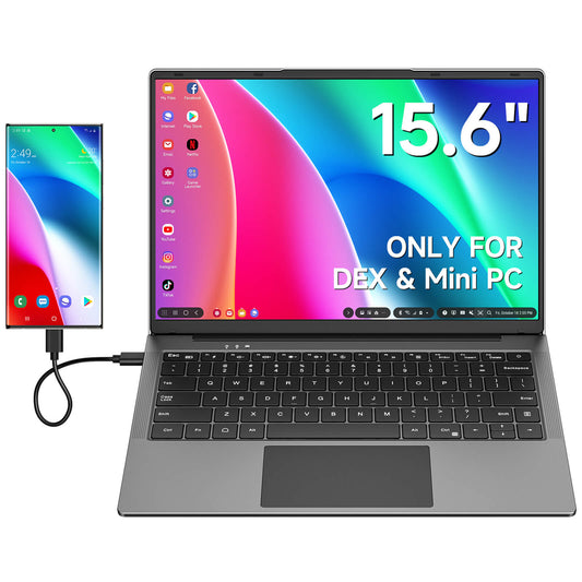 15.6 インチ ポータブル ラップドック モニター Samsung Deck FHD 1080P IPS 外付けモニター キーボード内蔵 Mac ノートパソコン用