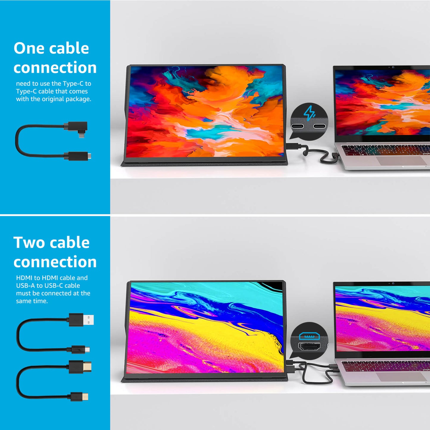 Monitor portátil de 16 pulgadas para computadora portátil con pantalla FHD de 2,5 K