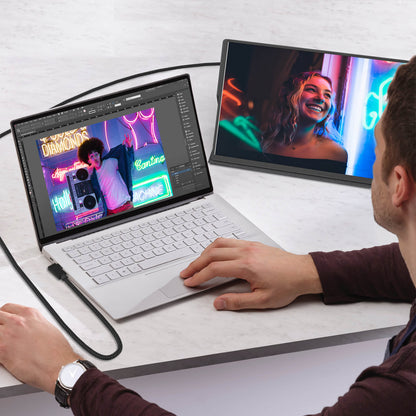 Monitor portátil de 16 pulgadas para computadora portátil con pantalla FHD de 2,5 K