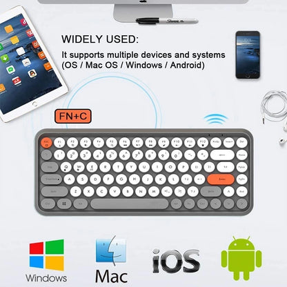 Mini clavier sans fil Bluetooth Punk 84 touches